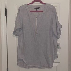 Ellen Tracy Linen Top NWT